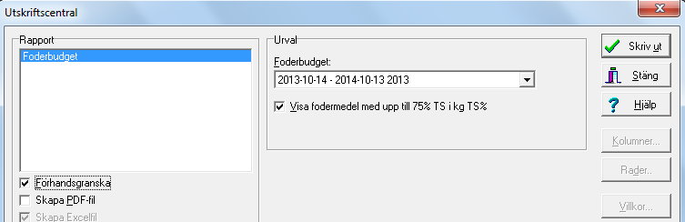 6 För att visa eller dölja arkiverade typfoderstater, klicka på Visar arkiverade/visar inte arkiverade, den röda markeringen på bilden nedan eller högerklicka i listan som visar de typfoderstater som