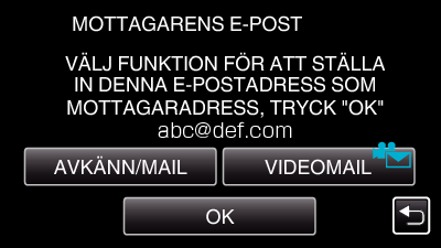 Använda Wi-Fi (GZ-EX315/GZ-EX310) *Observera Fortsätt inte skicka e-post med samma inställningar om du får felmeddelanden. Vissa e-postleverantörer kan ha markerat dina mail som spam (skräppost).