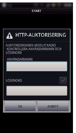 Använda Wi-Fi genom att skapa en QR-kod (GZ-EX315/GZ-EX310) 0 URL (WAN) som smartphonen ska ansluta till visas. (Visas inte om DDNS inte ställts in, eller ställts in felaktigt.