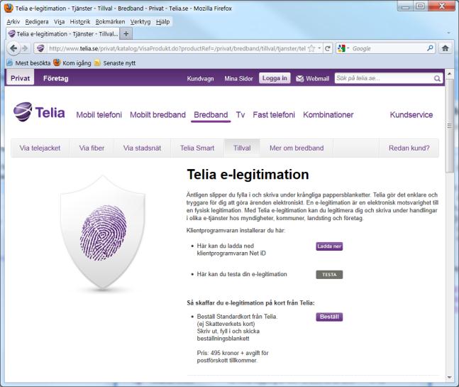 Eventuellt kan en sida om Telia