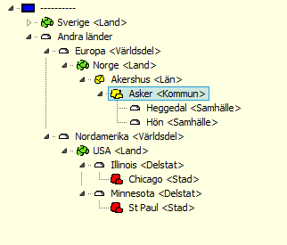 som finns i trädet, inte de med uppgifter du skrivit som fritext. En utskrift med alla som bott i ett visst torp, på en viss gård, i en viss by et cetera är ibland värdefull.