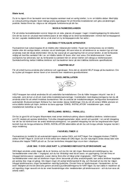 Du hittar svar på alla dina frågor i instruktionsbok (information, specifikationer, säkerhetsanvisningar,