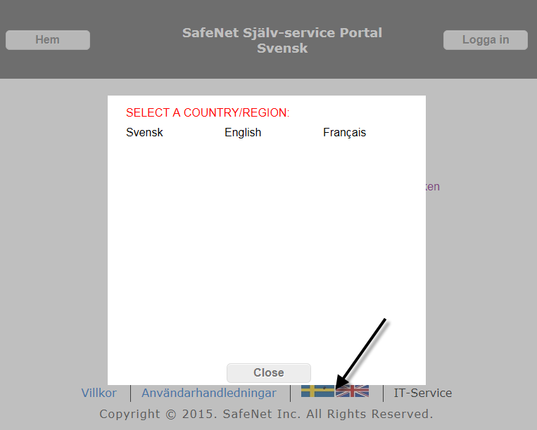 Sida: Sida 37 av 39 6 Självserviceportalen 6.1 Region Hallands MobilePASS Självserviceportal (Svensk) 1. MobilePASS Självservice finns via länk https://ss.safenet-inc.