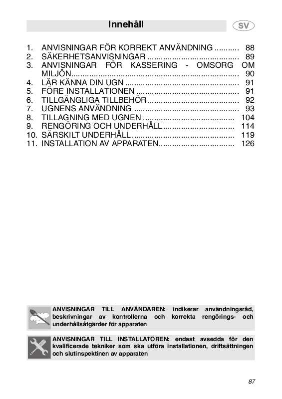 Du hittar svar på alla dina frågor i instruktionsbok (information, specifikationer,