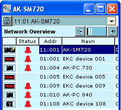 Introduktion Funktion AK-PI 200 är ett gränssnitt som möjliggör drift av AKC och AKL regulatorer via en systemmanager, t.ex. AK-SM 720.