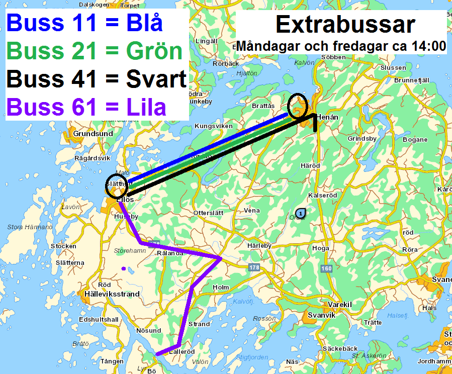 Sida 4 av 7 Ellös skola 14:08 Glimsås 14:08 Röds Grindar 14:15 Nösunds korsväg 14:18 Risset 14:20 Tvets skola 14:24 Lyresten 14:33 Tegneby korsväg 14:45 Rålanda korsväg 14:48