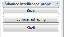 Advance Intellishape Properties Det går att styra inställningar som skal, radier, faser och släppningsvinklar även direkt på en enskild Intellishape.