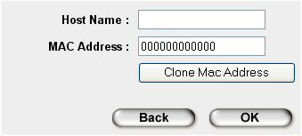 . IP Address Info Cable Modem A. Internetleverantören använder inte något värdnamn eller någon MAC-adress.. Klicka på OK. 4 5. IP Address Info Fixed-IP xdsl 5 B.