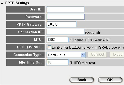 . IP Address Info PPTP 7 A B 4 5 6 7 8 9 A. Internetleverantören använder PPTP med en dynamisk IP-adress.. Fyll i det värdnamn som du har fått av Internetleverantören (t.ex. namn@leverantör).