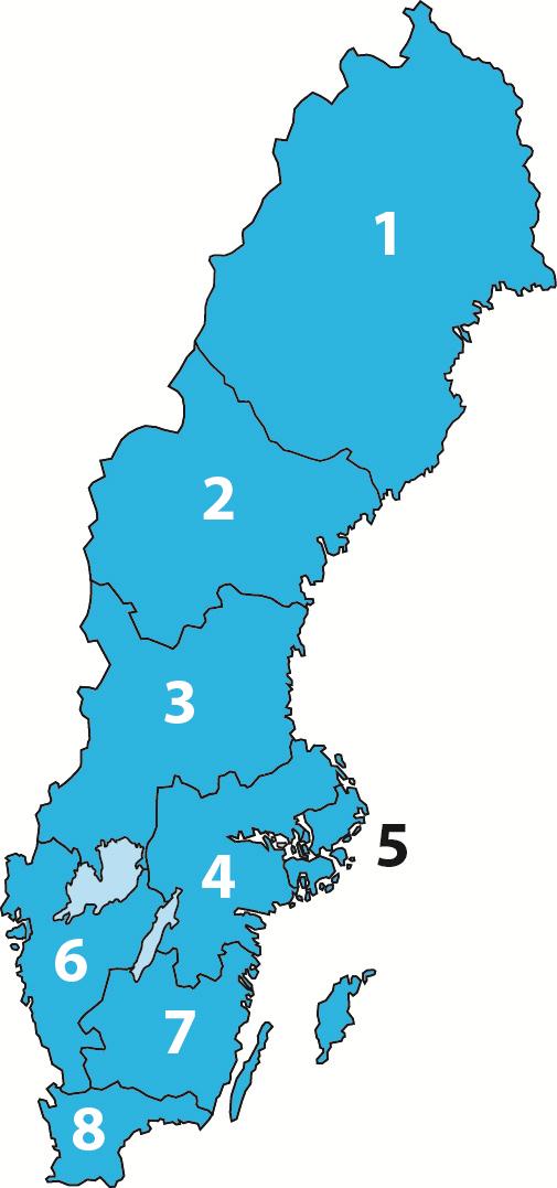 Nio program i Sverige Åtta regionala strukturfondsprogram 1. Övre Norrland 2. Mellersta Norrland 3. Norra Mellansverige 4.