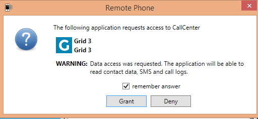Inställningar Mobiltelefon Konfigurera CallCenter När appen och PC mjukvaran är installerad, öppna CallCenter på din dator genom att klicka på ikonen på skrivbordet.