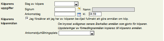 10 (30) 3.2 Förmedling 3.2.1 Förmedlingsanmälan Välj förmedling som förmedlingssätt. Fyll i Försäljarens uppgifter.