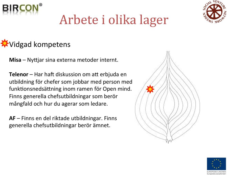 med funk9onsnedsäcning inom ramen för Open mind.