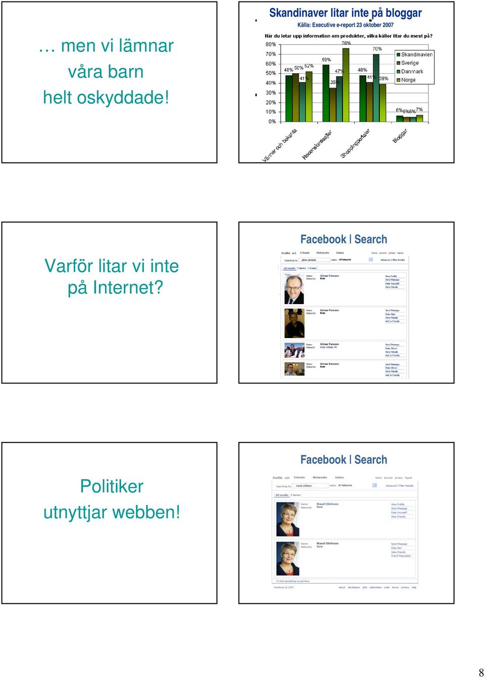 e-report 23 oktober 2007 Facebook Search Varför