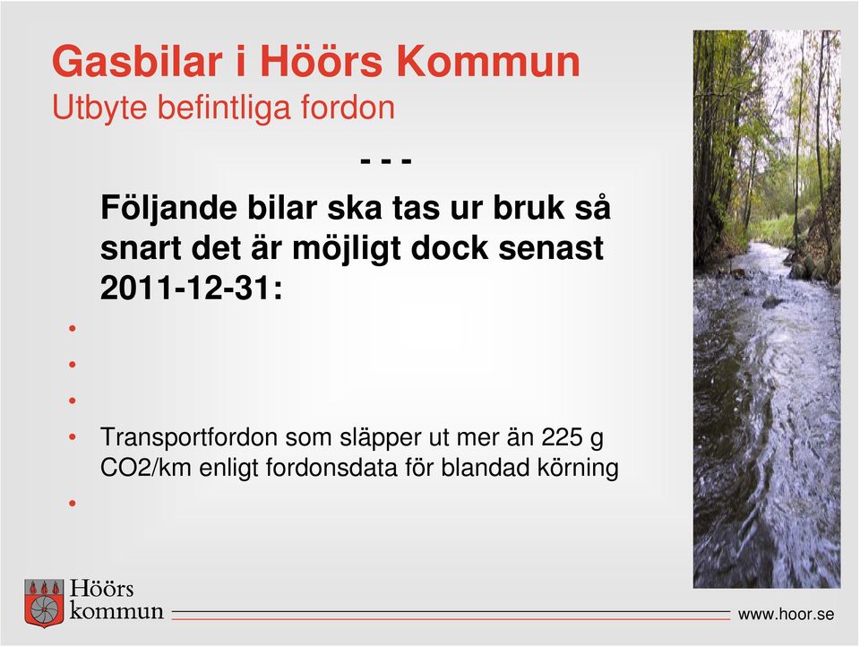 2011-12-31: Transportfordon som släpper ut mer än