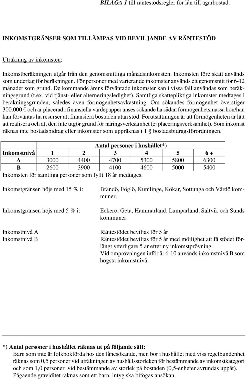 Inkomsten före skatt används som underlag för beräkningen. För personer med varierande inkomster används ett genomsnitt för 6-12 månader som grund.