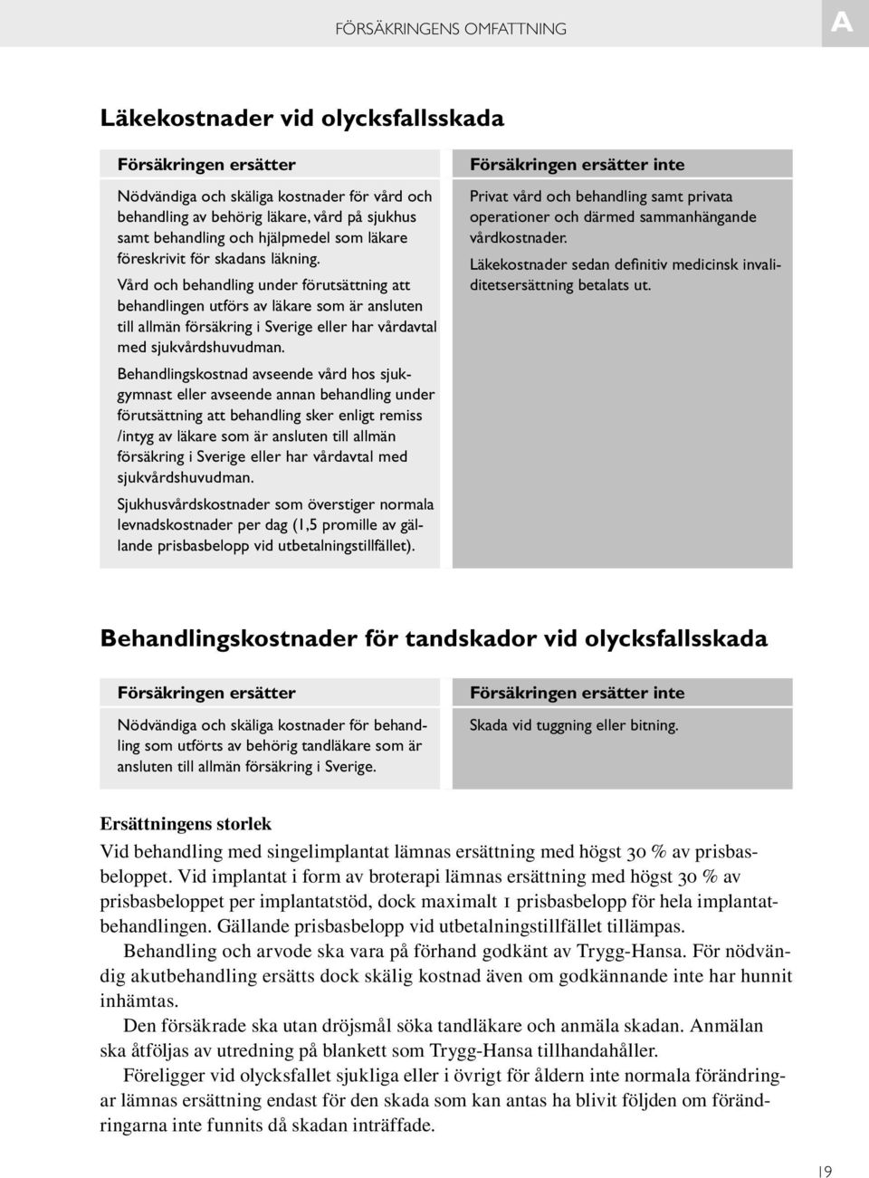 Behandlingskostnad avseende vård hos sjukgymnast eller avseende annan behandling under förutsättning att behandling sker enligt remiss /intyg av läkare som är ansluten till allmän försäkring i