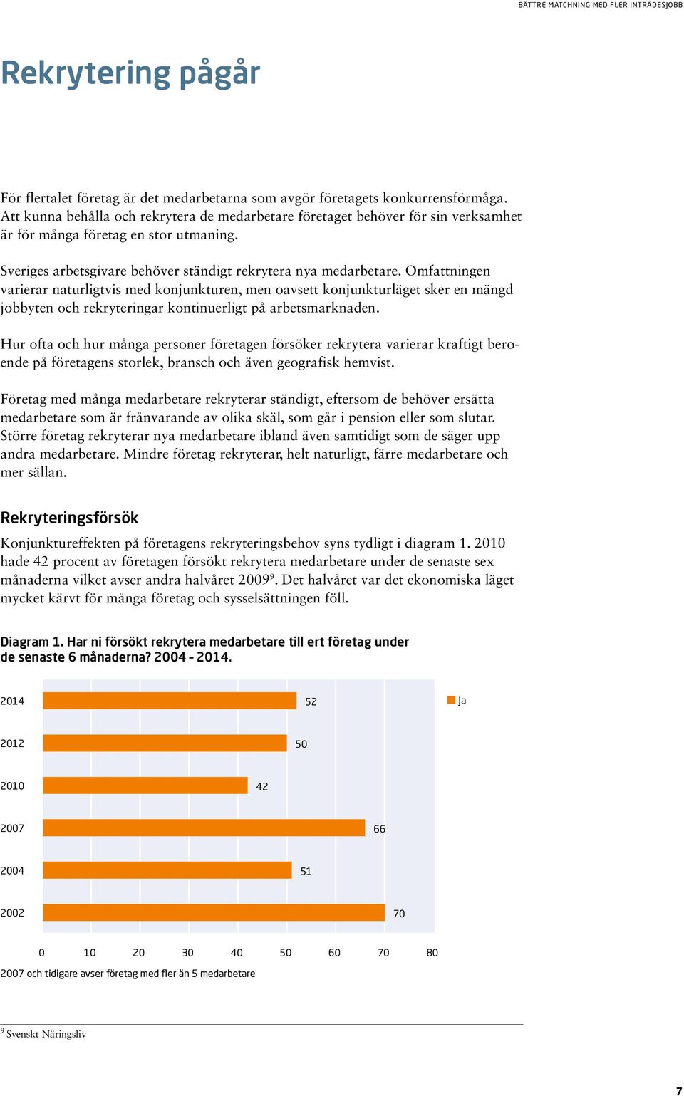 Omfattningen varierar naturligtvis med konjunkturen, men oavsett konjunkturläget sker en mängd jobbyten och rekryteringar kontinuerligt på arbetsmarknaden.