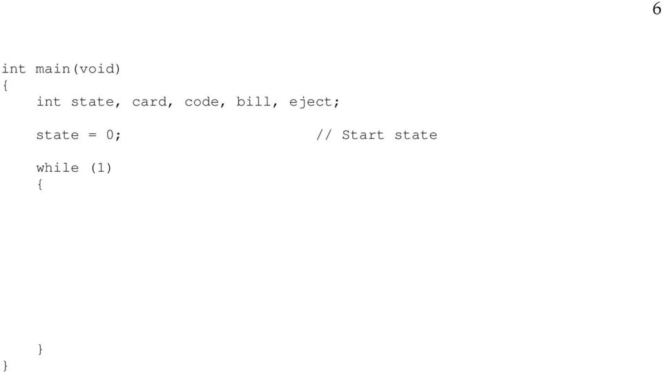 bill, eject; state =