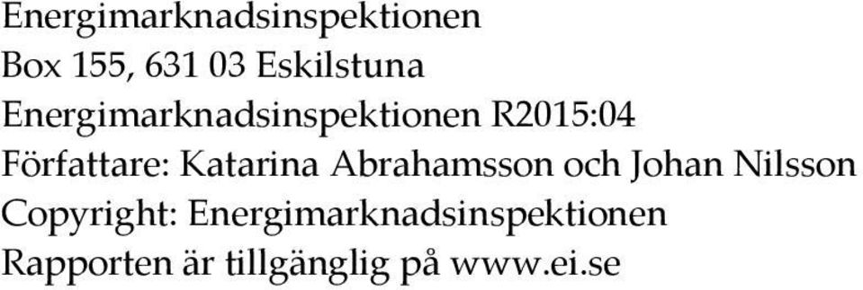 Katarina Abrahamsson och Johan Nilsson Copyright: