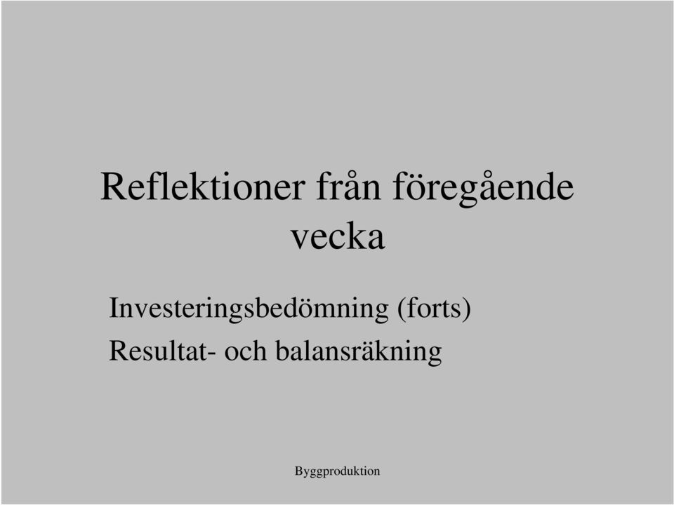 Investeringsbedömning