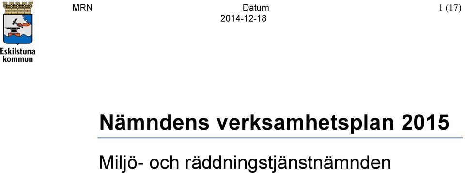 verksamhetsplan 2015