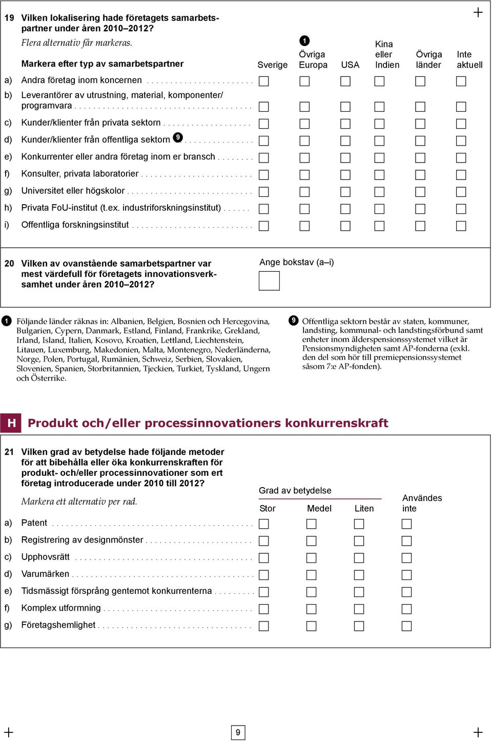 ...................... b) Leverantörer av utrustning, material, komponenter/ programvara...................................... c) Kunder/klienter från privata sektorn.