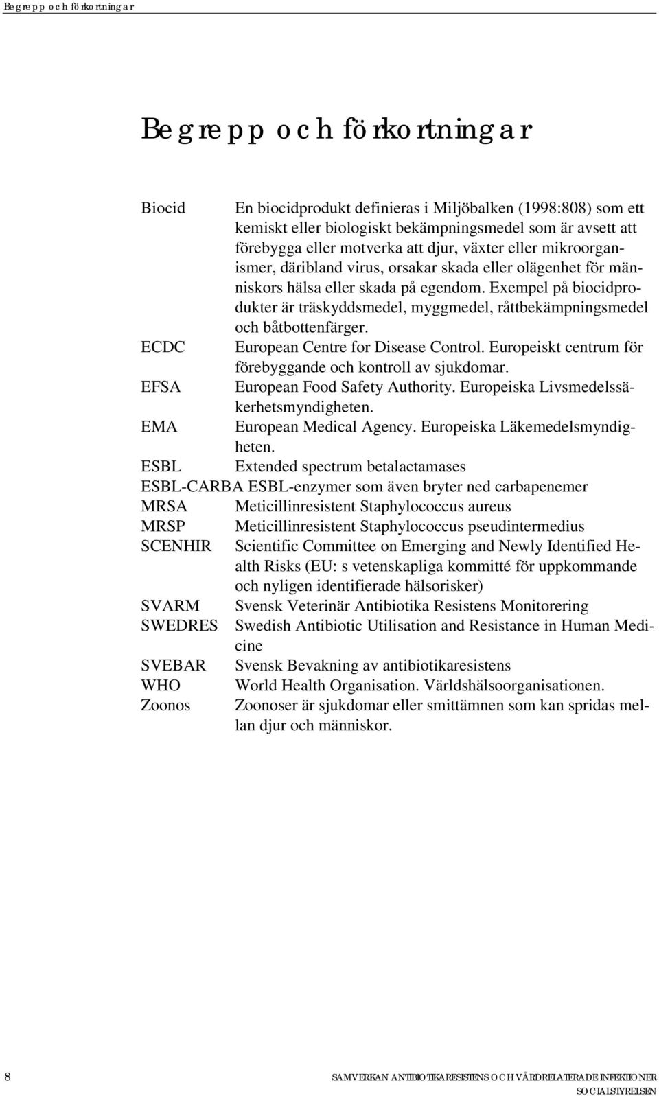 Exempel på biocidprodukter är träskyddsmedel, myggmedel, råttbekämpningsmedel och båtbottenfärger. ECDC European Centre for Disease Control.