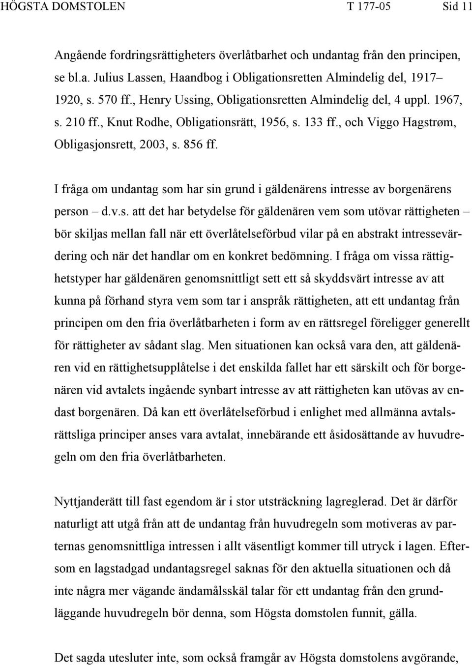 I fråga om undantag so