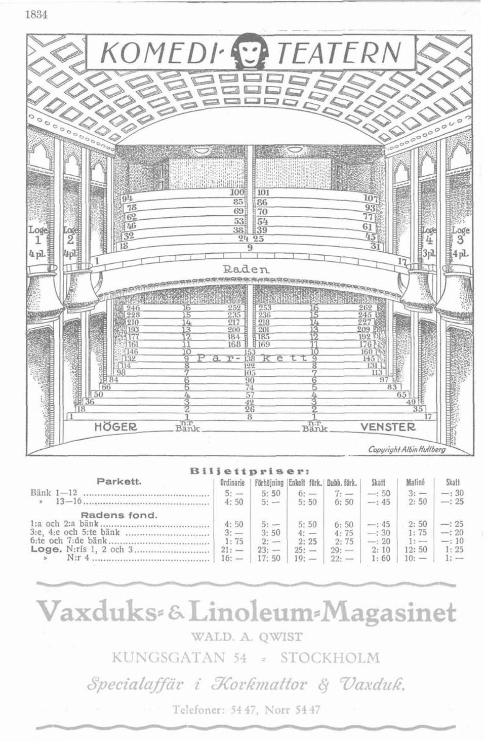 I:a och 2:a bank... 4: 50 3:e 4:e och 5:te bank... 3: 6:t; och 7:de bank.