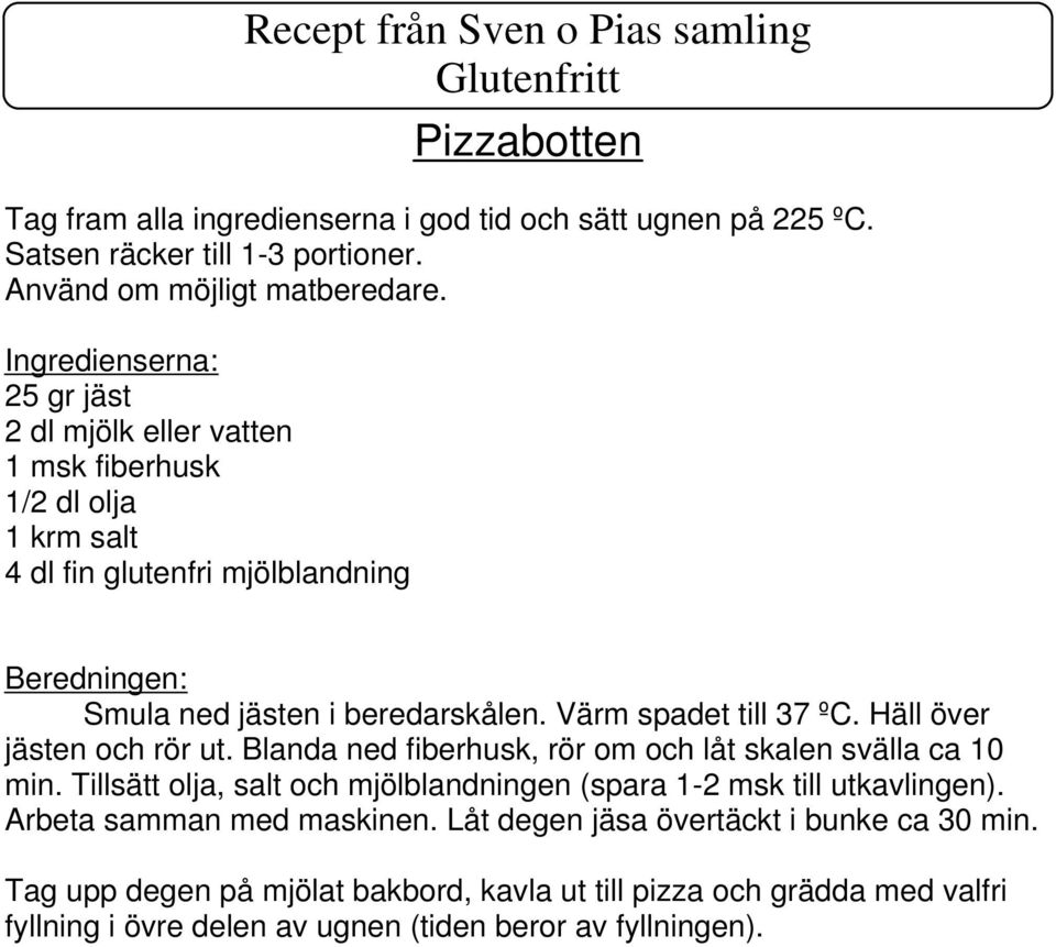 Häll över jästen och rör ut. Blanda ned fiberhusk, rör om och låt skalen svälla ca 10 min. Tillsätt olja, salt och mjölblandningen (spara 1-2 msk till utkavlingen).