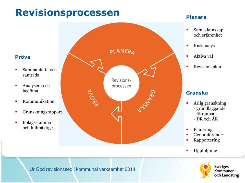 Aktiva val Revisionsplan Granska Årlig granskning - grundläggande - fördjupad - DR och ÅR