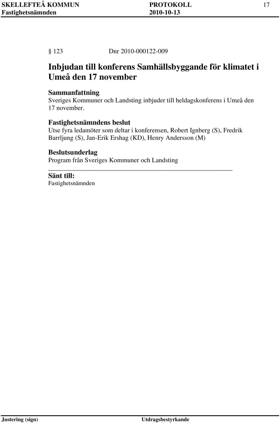 i Umeå den 17 november.