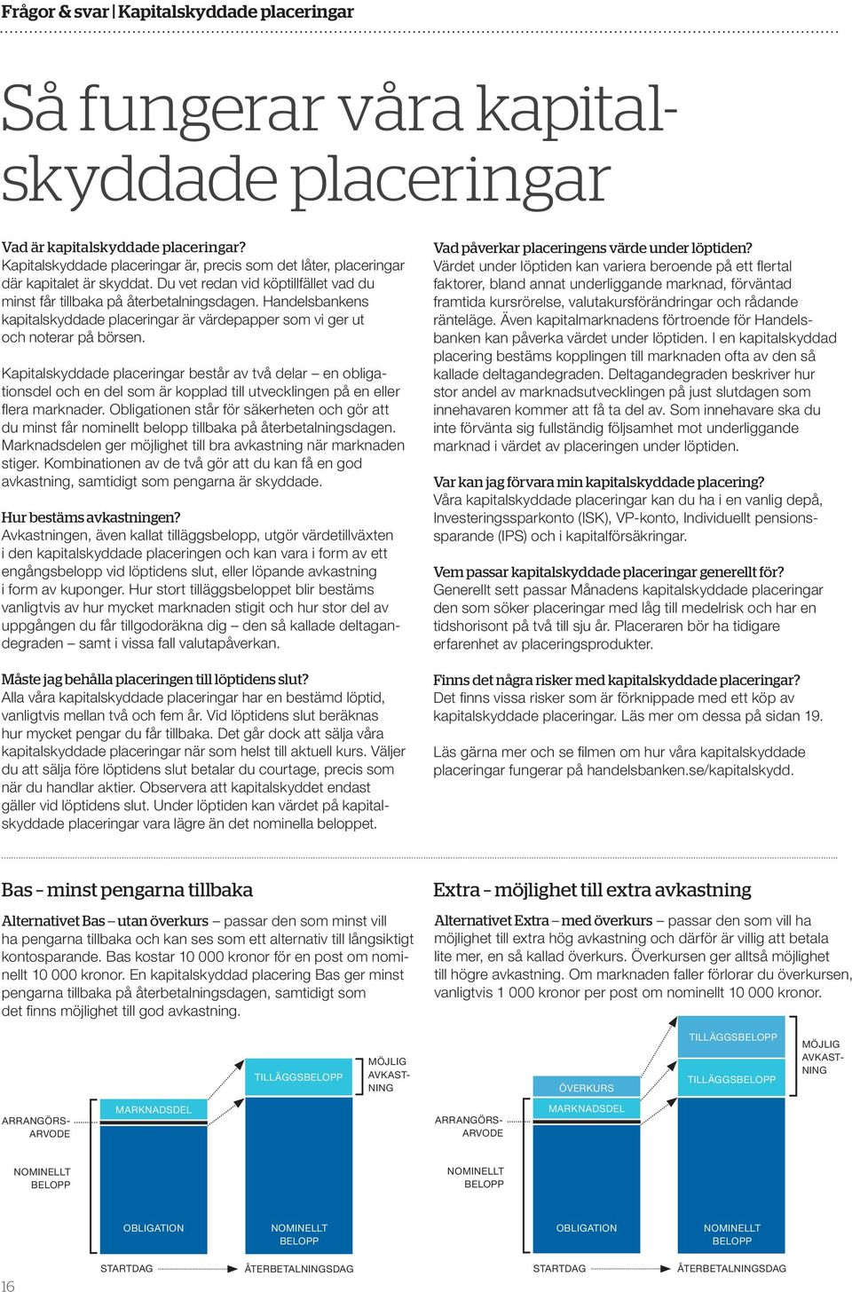 Handelsbankens kapitalskyddade placeringar är värdepapper som vi ger ut och noterar på börsen.