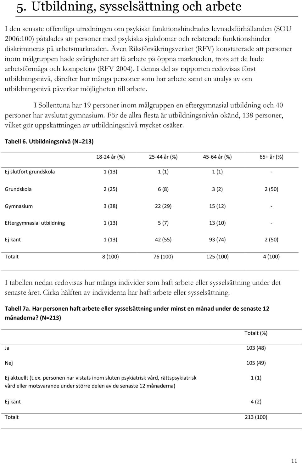 Även Riksförsäkringsverket (RFV) konstaterade att personer inom målgruppen hade svårigheter att få arbete på öppna marknaden, trots att de hade arbetsförmåga och kompetens (RFV 2004).