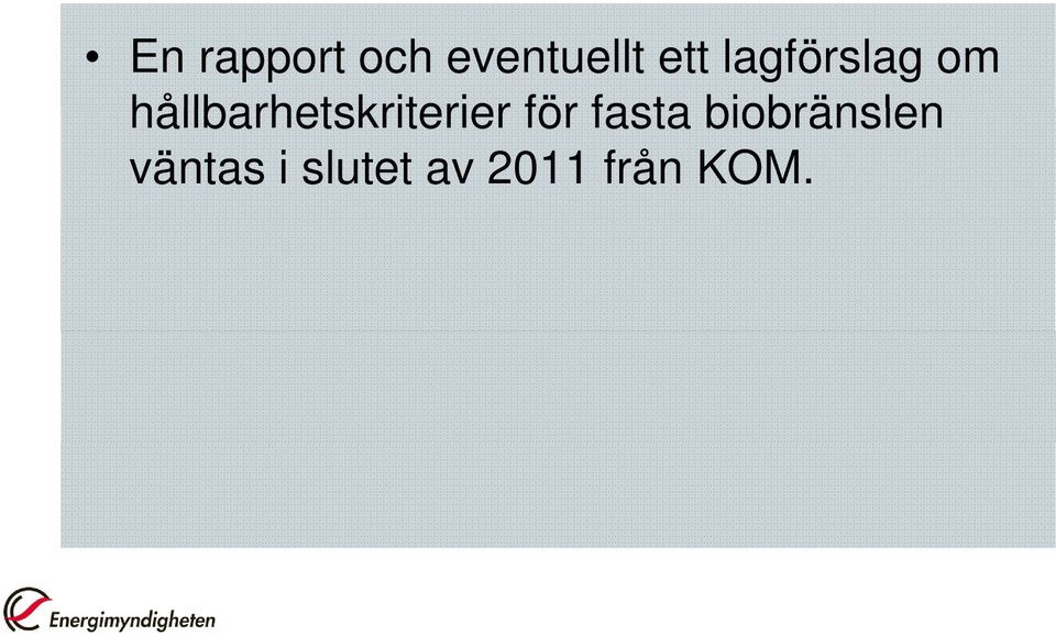 hållbarhetskriterier för