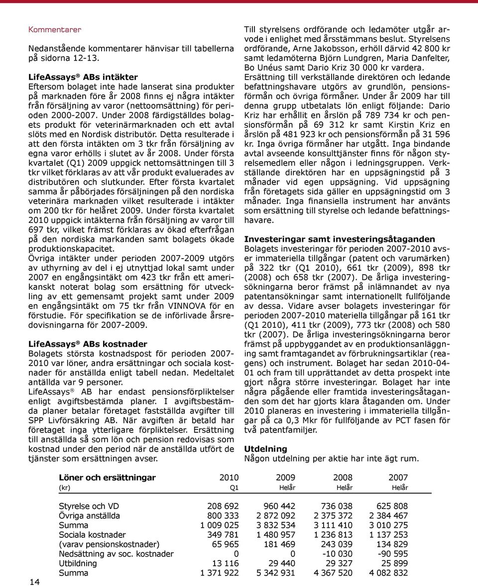 Under 2008 färdigställdes bolagets produkt för veterinärmarknaden och ett avtal slöts med en Nordisk distributör.