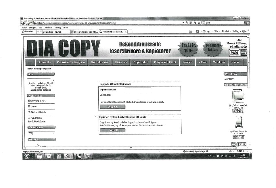 Sidav Säkerhet. Verktyg IStzIng DIA COP ykonta 111, Hem Katalog Logga in Rekonditionerade laserskrivare & kopiatorer Startsida ontoku öppettiderli WPiggranti PLUIÄ S Service riafft.