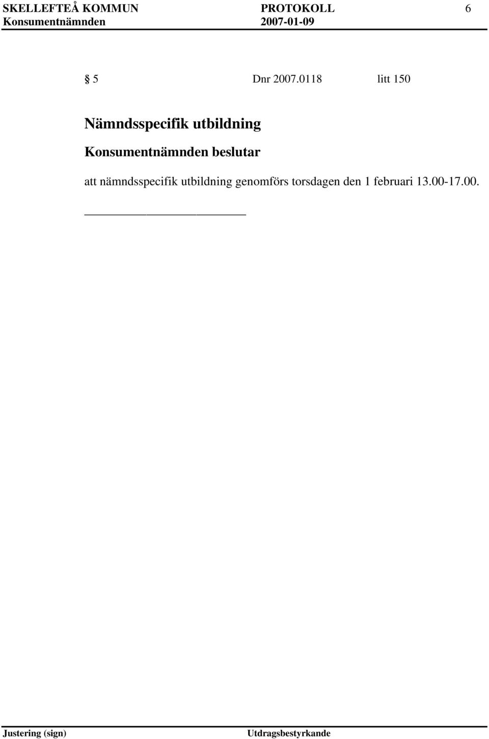 utbildning att nämndsspecifik