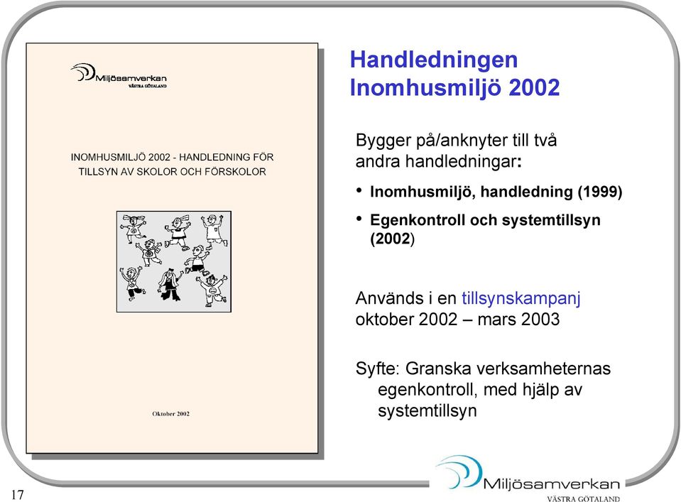 systemtillsyn (2002) Används i en tillsynskampanj oktober 2002 mars