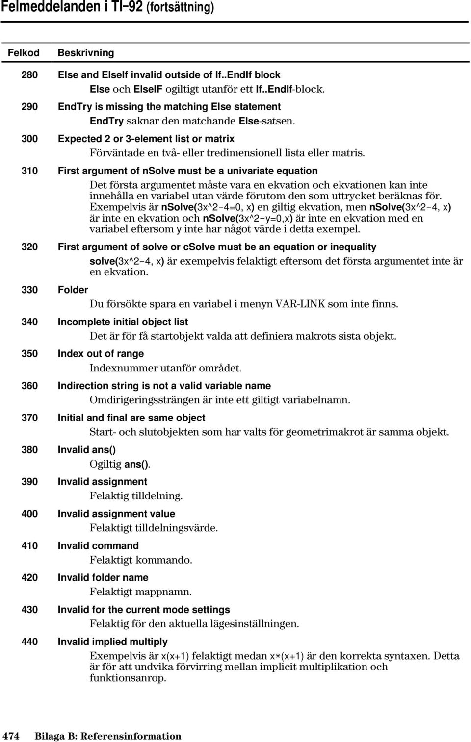 310 First argument of nsolve must be a univariate equation Det första argumentet måste vara en ekvation och ekvationen kan inte innehålla en variabel utan värde förutom den som uttrycket beräknas för.