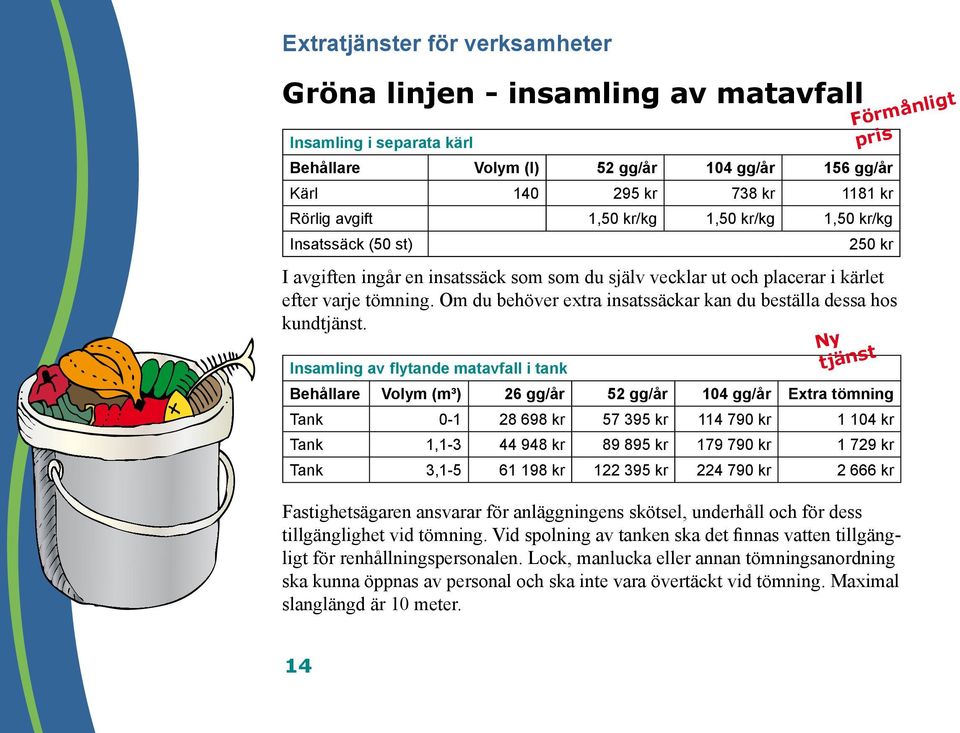 Om du behöver extra insatssäckar kan du beställa dessa hos kundtjänst.