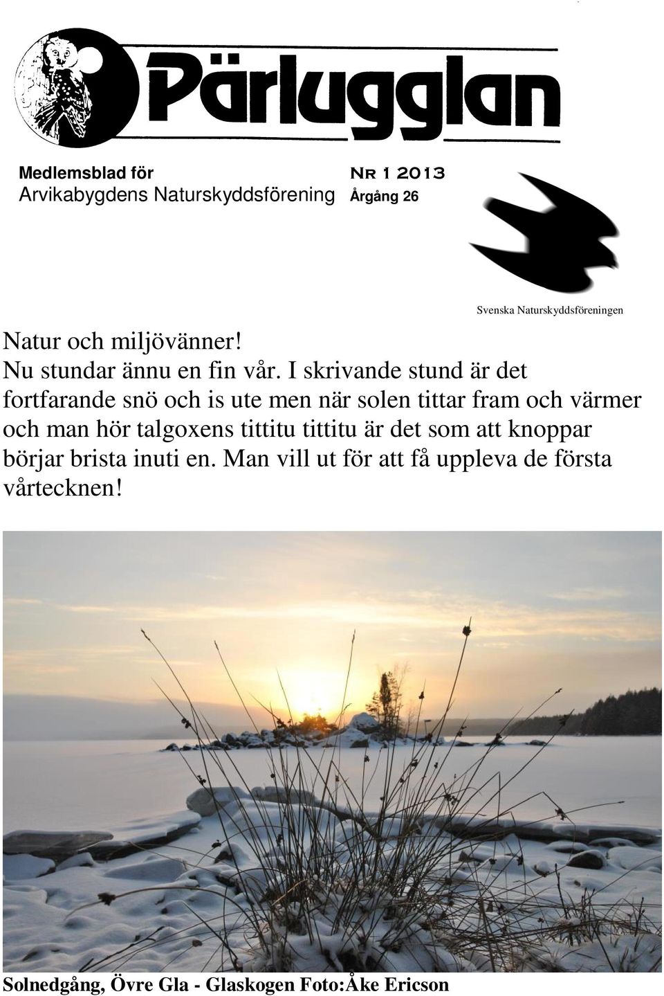 I skrivande stund är det fortfarande snö och is ute men när solen tittar fram och värmer och man hör
