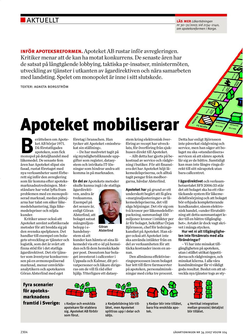 Spelet om monopolet är inne i sitt slutskede. texter: agneta borgström Apoteket mobiliserar PÅ BESÖK Berättelsen om Apoteket AB börjar 1971.
