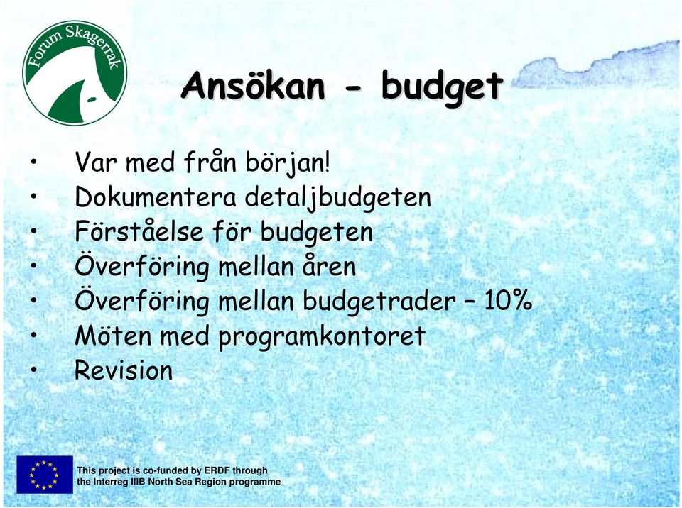 budgeten Överföring mellan åren Överföring
