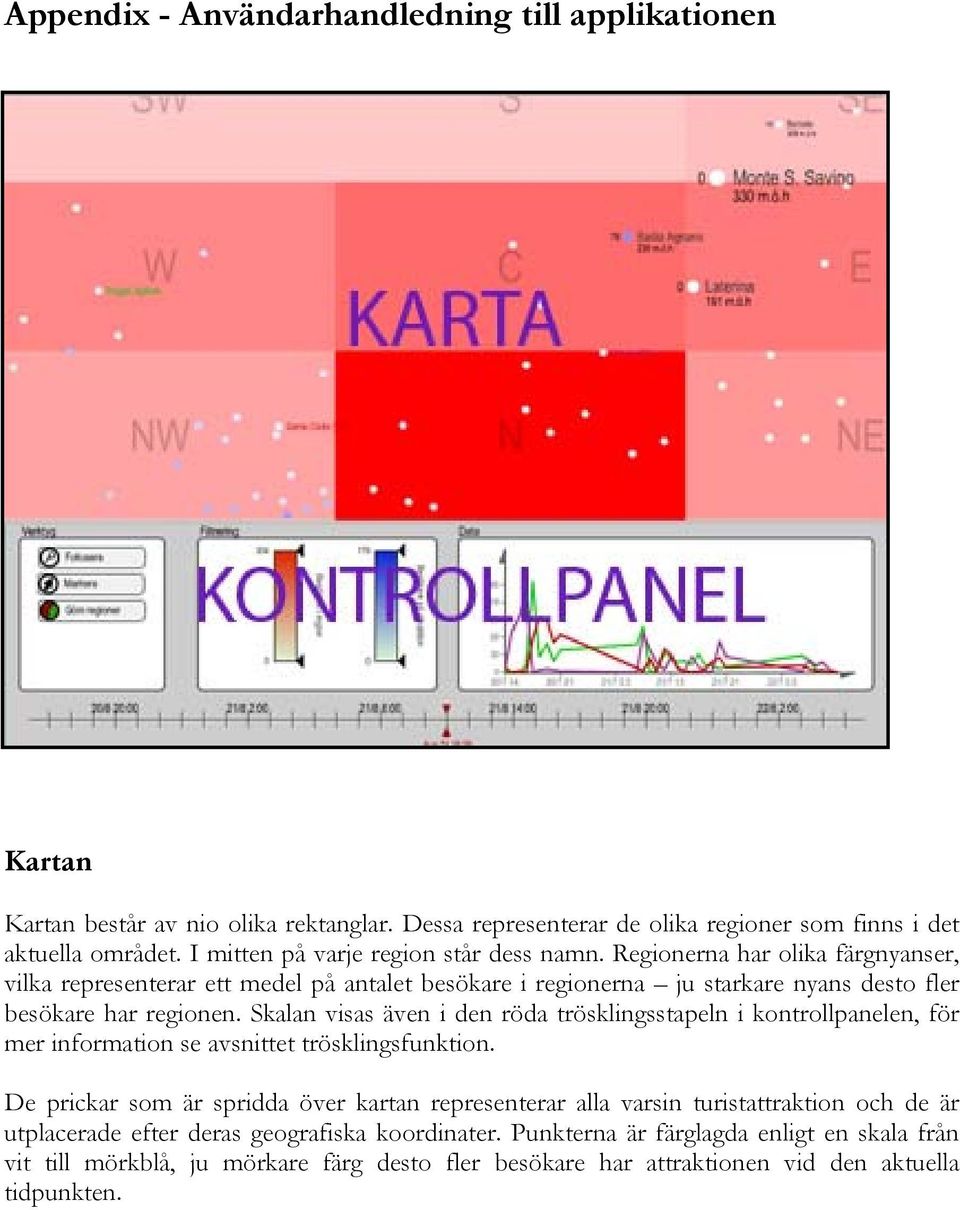 Skalan visas även i den röda trösklingsstapeln i kontrollpanelen, för mer information se avsnittet trösklingsfunktion.