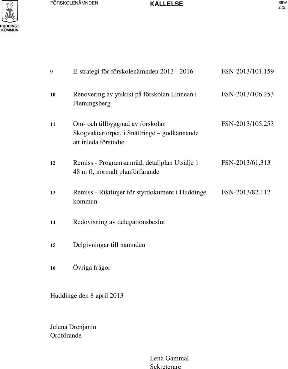 253 11 Om- och tillbyggnad av förskolan Skogvaktartorpet, i Snättringe godkännande att inleda förstudie FSN-2013/105.