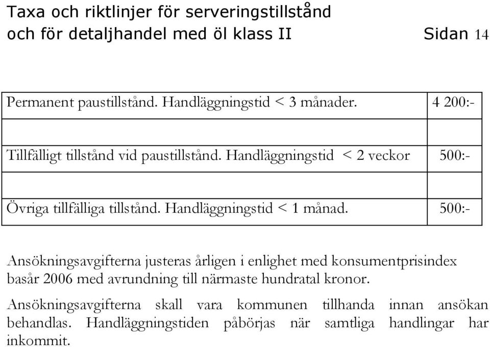 Handläggningstid < 1 månad.