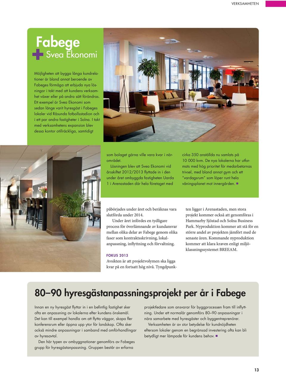 I takt med verksamhetens expansion blev dessa kontor otillräckliga, samtidigt som bolaget gärna ville vara kvar i närområdet.