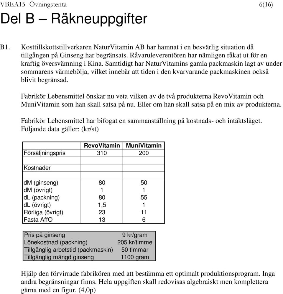 Samtidigt har NaturVitamins gamla packmaskin lagt av under sommarens värmebölja, vilket innebär att tiden i den kvarvarande packmaskinen också blivit begränsad.